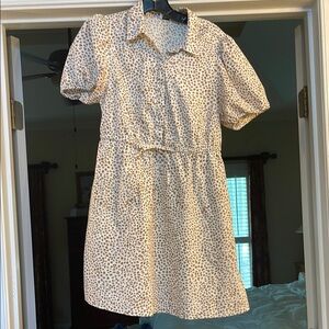 J Crew Leopard Print Short Sleeve Dress